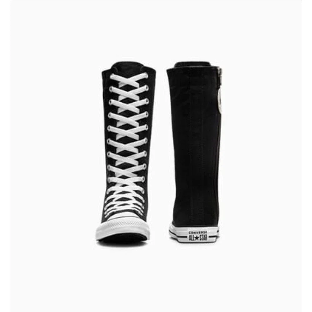 Converse Chuck Taylor All Star Knee Hi Boots Black White Girl's GS 2Y Women's 4